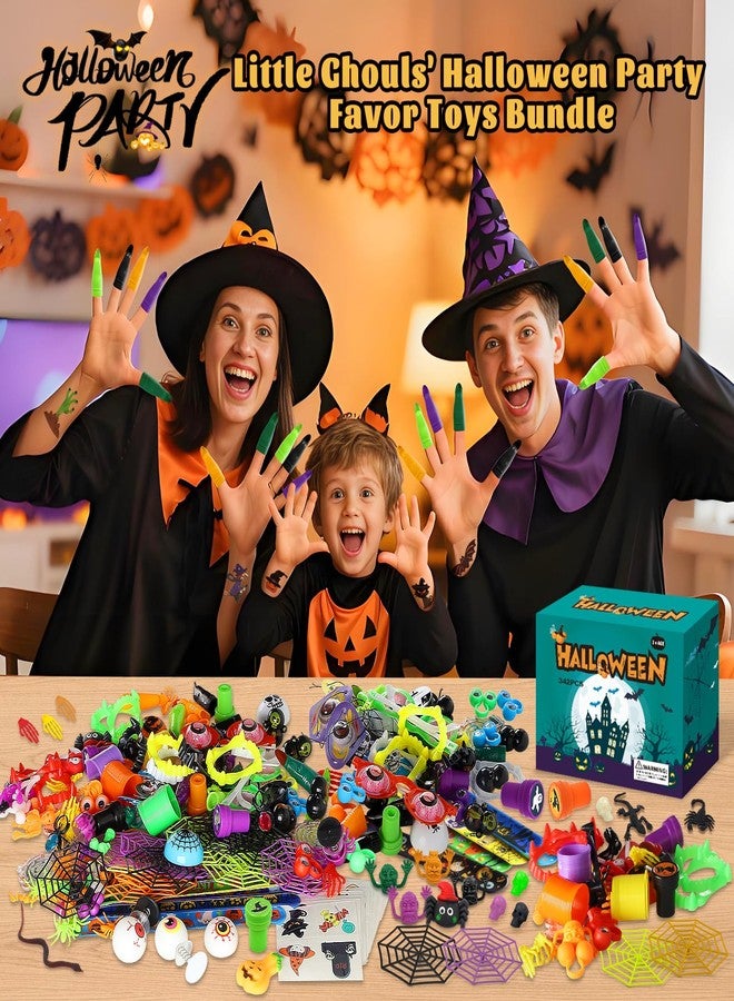xFFFun 342PCS Halloween Party Favors for Kids, Halloween Goodie Bag Stuffers Fillers, Treats Non Candy, Treasure Chest Bulk, Trick or Treat Carnival Classroom Prizes - Image 5